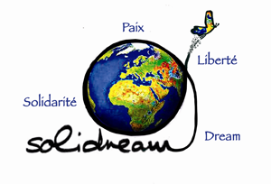 logo solidream,paix, liberté, solidarité, dream