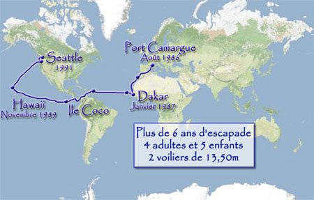 Itinéraire du voyage autour du monde