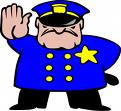 Image d'un policier faisant halte